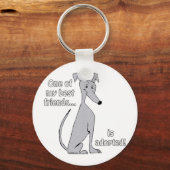 Adoptiert~blau Schlüsselanhänger (Vorderseite)