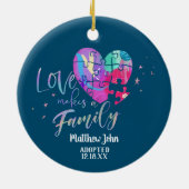 Adoptiert / Geburtsankündigung Keramik Keramik Ornament (Hinten)