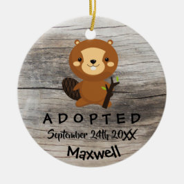 Adoptiert - Geeignete Biber-Adoption Keramik Ornament