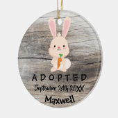 Adoptiert - Geeignete, rosafarbene, sonnige Adopti Keramik Ornament (Links)