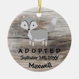 Adoptiert - Geeignete Wolf-Adoption-Geschenke Keramikornament