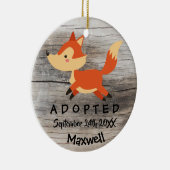 Adoptiert - Geschenk für benutzerdefinierte Fox-Ad Keramikornament (Rechts)