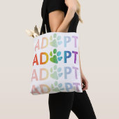 Adoptiert Gestapelte Textrainbow Tasche (Von Nahem)