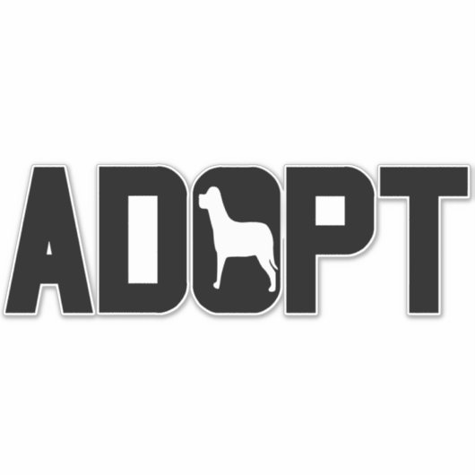 Adoptiert Haustiere Aufkleber (Vorderseite)