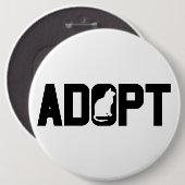 Adoptiert Haustiere Button (Vorne & Hinten)