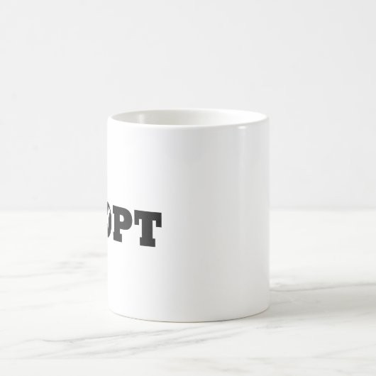 Adoptiert Haustiere Kaffeetasse (Mittel)