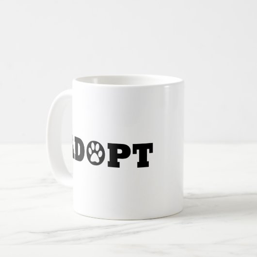 Adoptiert Haustiere Kaffeetasse (Vorderseite Links)