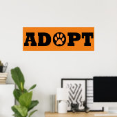 Adoptiert Haustiere Poster (Heimbüro)