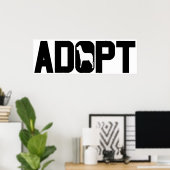 Adoptiert Haustiere Poster (Heimbüro)