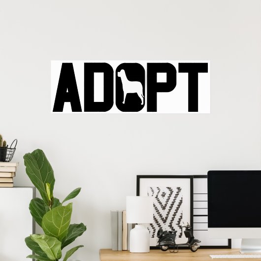 Adoptiert Haustiere Poster (Heimbüro)