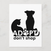 Adoptiert Haustiere Postkarte (Vorderseite)