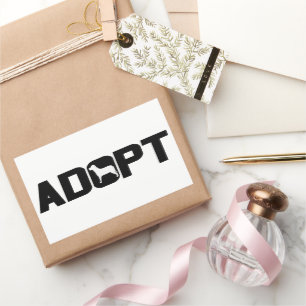 Adoptiert Haustiere Rechteckiger Aufkleber