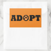 Adoptiert Haustiere Rechteckiger Aufkleber (Tasche)