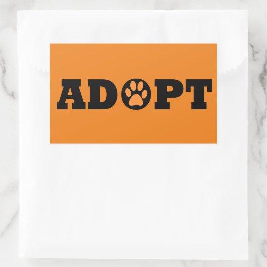 Adoptiert Haustiere Rechteckiger Aufkleber (Tasche)