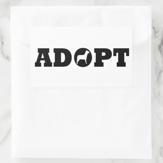 Adoptiert Haustiere Rechteckiger Aufkleber (Tasche)