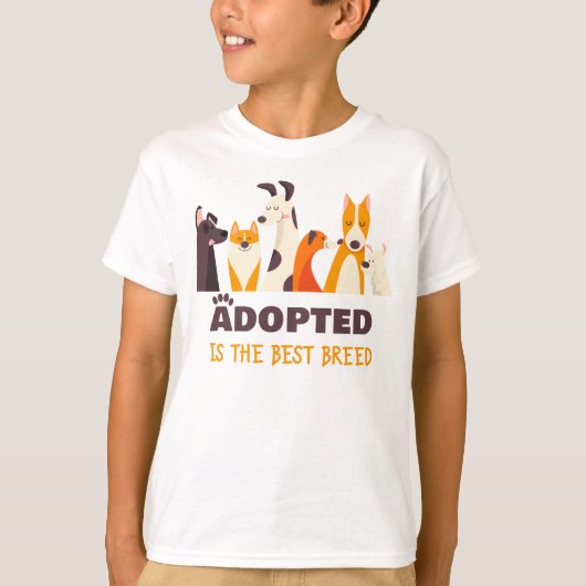 Adoptiert ist die beste Rasse: Hunderettungshelfer T-Shirt (Vorderseite)