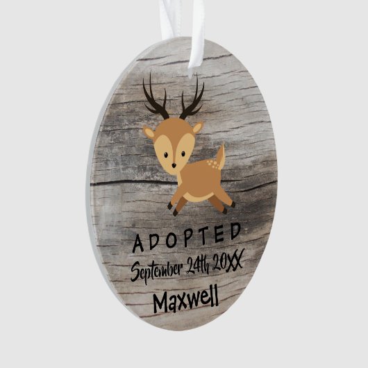 Adoptiert - kundengebundenes ornament (Vorderseite)