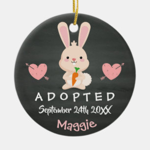Adoptiert - kundengebundenes rosa keramikornament