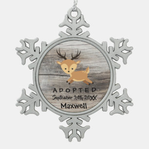Adoptiert - kundengebundenes schneeflocken Zinn-Ornament