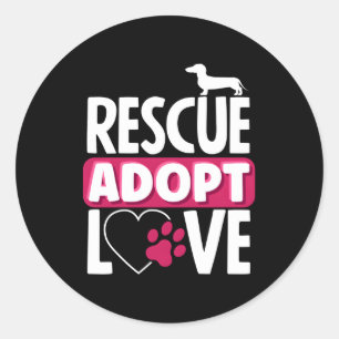 Adoptiert Liebe Adoption Runder Aufkleber