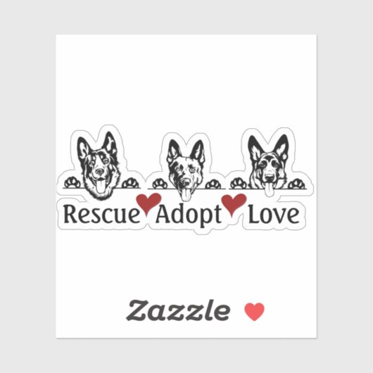 Adoptiert Liebe | Custom Vinyl Aufkleber (Blatt)