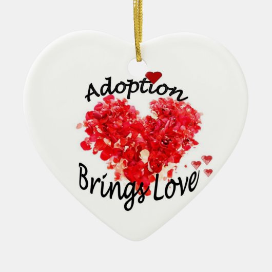 Adoptiert mit Liebe Adoption Ornament (Vorne)