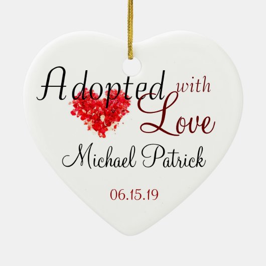 Adoptiert mit Liebe Adoption Ornament (Hinten)
