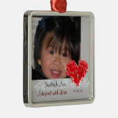 Adoptiert mit Liebe-Foto-Verzierung Ornament Aus Metall (Rechts)