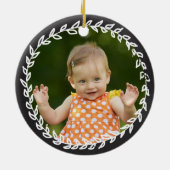 Adoptiert - Pink-Blasen-Pflegegeschenk Keramik Ornament (Hinten)