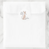 Adoptiert~Red Runder Aufkleber (Tasche)