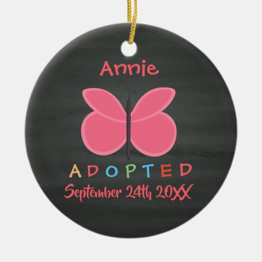 Adoptiert Schmetterlingsmühle Adoption - Individue Keramik Ornament (Vorne)