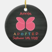 Adoptiert Schmetterlingsmühle Adoption - Individue Keramik Ornament (Hinten)