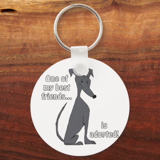 Adoptiert~schwarz Schlüsselanhänger (Vorderseite)