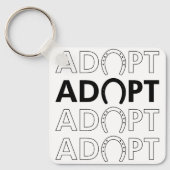Adoptiert Stack-Text Schlüsselanhänger (Vorderseite)