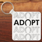 Adoptiert Stack-Text Schlüsselanhänger (Vorderseite)