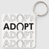 Adoptiert Stack-Text Schlüsselanhänger (Rückseite)