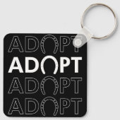 Adoptiert Stack-Text Schlüsselanhänger (Rückseite)