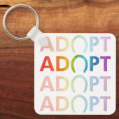 Adoptiert Stack-Text Schlüsselanhänger (Vorderseite)