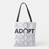 Adoptiert Stack-Text Tasche (Rückseite)