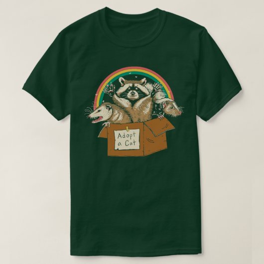 Adoptiert Verbotene Katzen T-Shirt (Design vorne)