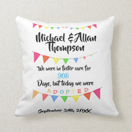 Adoptiert von der Pflegesorgfalt - Name-Kissen Kissen