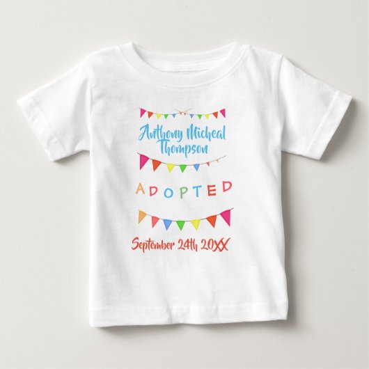 Adoptiert von Foster Care - Individuelle Name Shir Baby T-shirt (Vorderseite)