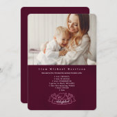 Adoptierte Foto-Mitteilung Einladung (Vorne/Hinten)