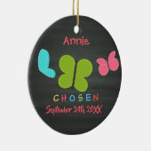 Adoptierte Schmetterlings-Adoption - individueller Keramikornament (Rechts)