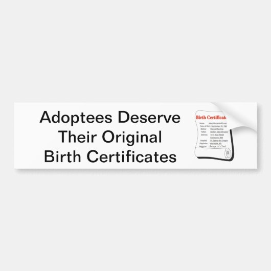 Adoptierte verdienen OBCs Autoaufkleber (Vorne)