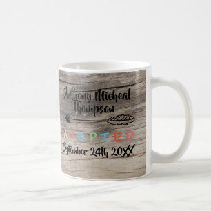 Adoptiertes Pfeil-Herz - individueller Name Kaffeetasse