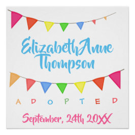Adoption adoptiert Banner - Individuelle Name Poster