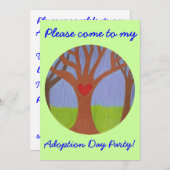 Adoption Adoption Tag Party Einladung (Vorne/Hinten)