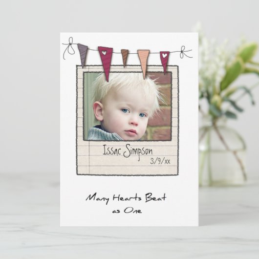 Adoption Ankündigung (Stehend Vorderseite)