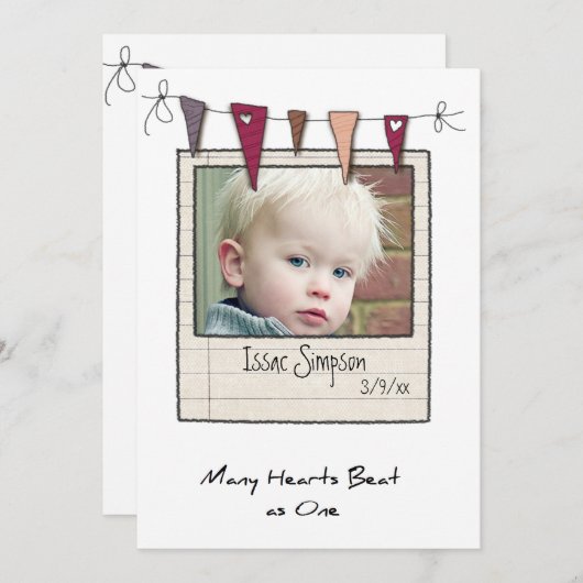 Adoption Ankündigung (Vorne/Hinten)